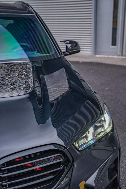 BMW X5 G05 & X5M X5MC F95 (Fits Both Pre-LCI & LCI) 2020 2021 2022 2023 2024 X6 G06 & X6M X6MC F96 (Fits Both Pre-LCI & LCI) 2020 2021 2022 2023 2024 with Aftermarket Parts - AE Style Hood Carbon Fiber from ArmorExtend