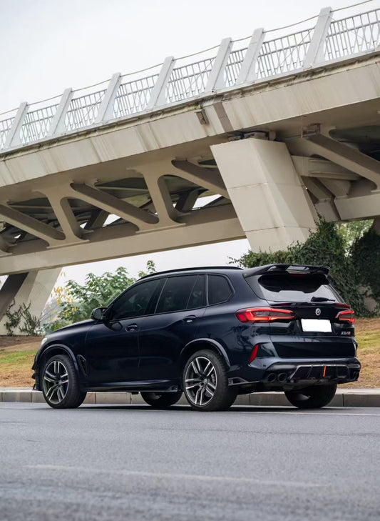 BMW X5 M60i xDrive50e x/sDrive40i G05 (Fits Both Pre-LCI & LCI) 2020-ON & X5M X5MC F95 (Fits Both Pre-LCI & LCI) 2020-ON & X6 M60I xDrive40i G06 (Fits Pre-LCI & LCI) 2020-ON & X6M X6MC F96 (Fits Pre-LCI & LCI) 2020-ON with Aftermarket Parts - AE V2 Side Skirts Carbon Fiber from Armorextend