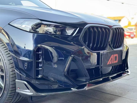 BMW X6 M60i xDrive40i G06 LCI 2024-ON with Aftermarket Parts - AE Front Lip Carbon Fiber from ArmorExtend