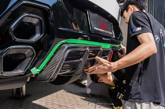 BMW XM / XM Label Red G09 2023-ON with Aftermarket Parts - AE Rear Diffuser & Canards Pre-preg Carbon Fiber from ArmorExtend