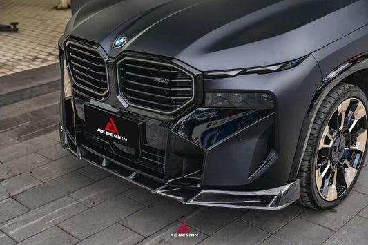 BMW XM / XM Label Red G09 2023-ON with Aftermarket Parts - AE Front Lip Pre-preg Carbon Fiber from ArmorExtend