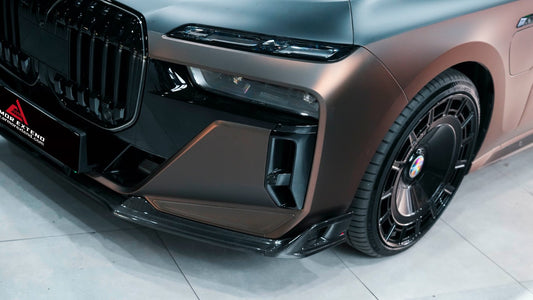ArmorExtend AE Front Lip & Side Splitters for BMW i7 M70 xDrive60 & 760i/750e xDrive G70 Pre-preg Carbon Fiber