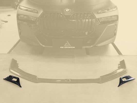 ArmorExtend AE Front Lip & Side Splitters for BMW i7 M70 xDrive60 & 760i/750e xDrive G70 Pre-preg Carbon Fiber