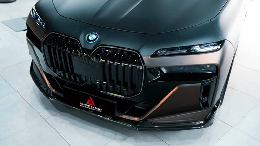 ArmorExtend AE Front Lip & Side Splitters for BMW i7 M70 xDrive60 & 760i/750e xDrive G70 Pre-preg Carbon Fiber