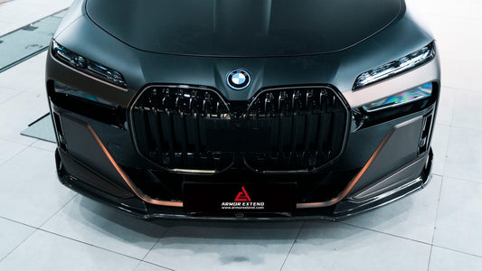 ArmorExtend AE Front Lip & Side Splitters for BMW i7 M70 xDrive60 & 760i/750e xDrive G70 Pre-preg Carbon Fiber