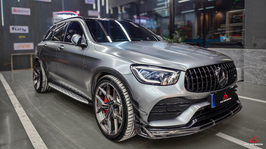 Mercedes Benz GLC43 AMG & GLC300 (with sport-package bumper, does not fit base model) W253 GLC & GLC Coupe 2020 2021 2022 2023 with Aftermarket Parts - AE Style Front Lip Pre-preg Carbon Fiber from ArmorExtend