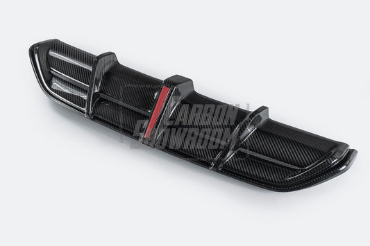 Mercedes Benz GLC43 AMG & GLC300 (with sport-package bumper, does not fit base model) W253 GLC & GLC Coupe 2020 2021 2022 2023 with Aftermarket Parts - AE Style Rear Diffuser & Canards Carbon Fiber from ArmorExtend