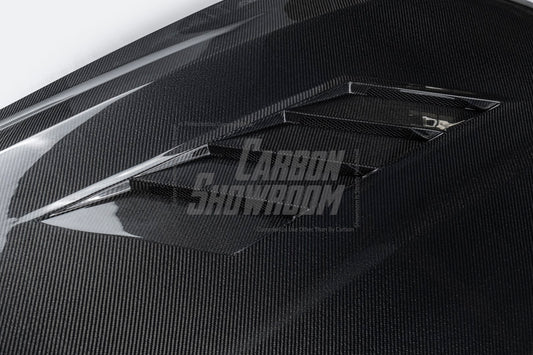 Cadillac CT5 CT5V Blackwing V Premium Luxury Sport Base 2020-ON with Aftermarket Parts - AE Vented Style Hood Bonnet Double-sided Carbon Fiber?from?ArmorExtend
