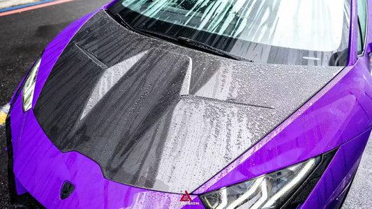 Lamborghini Huracan LP580 LP610 Evo RWD AWD Tecnica Performante 2015 2016 2017 2018 2019 2020 2021 2022 2023 2024 with Aftermarket Parts - Hood Pre-preg Carbon Fiber from ArmorExtend