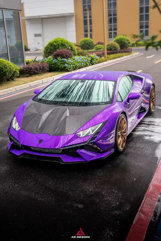 Lamborghini Huracan LP580 LP610 Evo RWD AWD Tecnica Performante 2015 2016 2017 2018 2019 2020 2021 2022 2023 2024 with Aftermarket Parts - Hood Pre-preg Carbon Fiber from ArmorExtend