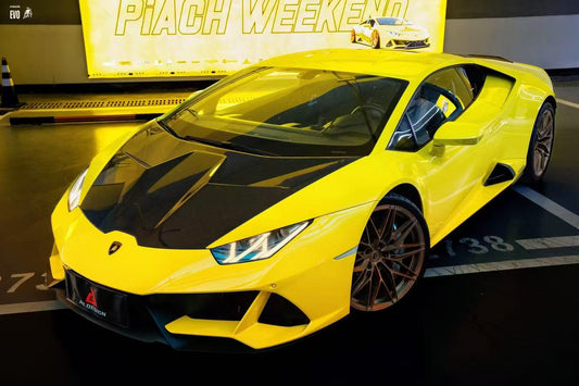 Lamborghini Huracan LP580 LP610 Evo RWD AWD Tecnica Performante 2015 2016 2017 2018 2019 2020 2021 2022 2023 2024 with Aftermarket Parts - Hood Pre-preg Carbon Fiber from ArmorExtend