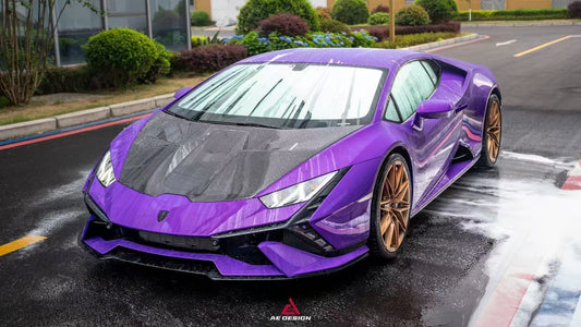 Lamborghini Huracan LP580 LP610 Evo RWD AWD Tecnica Performante 2015 2016 2017 2018 2019 2020 2021 2022 2023 2024 with Aftermarket Parts - Hood Pre-preg Carbon Fiber from ArmorExtend