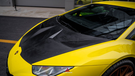 Lamborghini Huracan LP580 LP610 Evo RWD AWD Tecnica Performante 2015 2016 2017 2018 2019 2020 2021 2022 2023 2024 with Aftermarket Parts - Hood Pre-preg Carbon Fiber from ArmorExtend