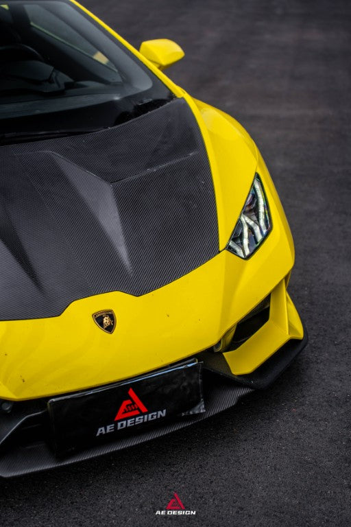 Lamborghini Huracan LP580 LP610 Evo RWD AWD Tecnica Performante 2015 2016 2017 2018 2019 2020 2021 2022 2023 2024 with Aftermarket Parts - Hood Pre-preg Carbon Fiber from ArmorExtend