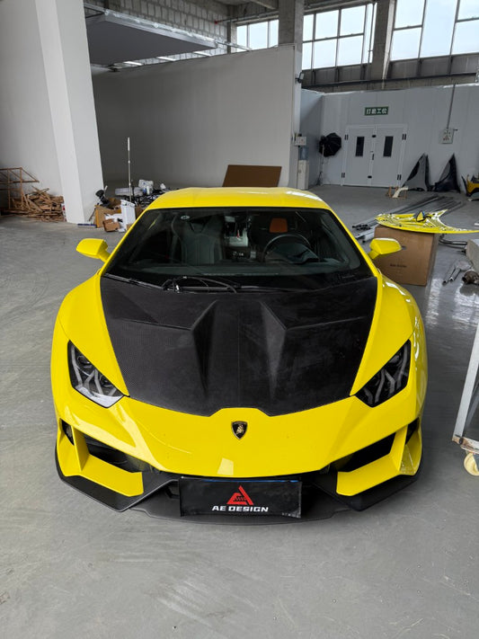 Lamborghini Huracan LP580 LP610 Evo RWD AWD Tecnica Performante 2015 2016 2017 2018 2019 2020 2021 2022 2023 2024 with Aftermarket Parts - Hood Pre-preg Carbon Fiber from ArmorExtend