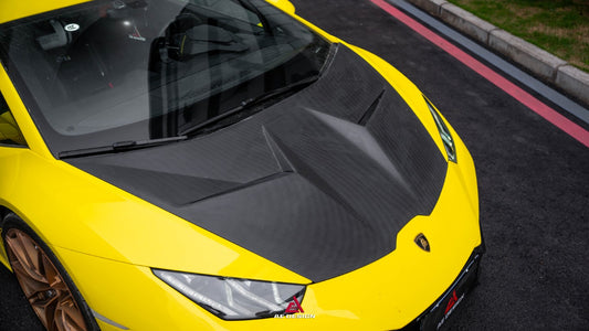 Lamborghini Huracan LP580 LP610 Evo RWD AWD Tecnica Performante 2015 2016 2017 2018 2019 2020 2021 2022 2023 2024 with Aftermarket Parts - Hood Pre-preg Carbon Fiber from ArmorExtend