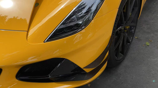 Lotus Emira 3.6 V6 2.0 Four-cylinder 2022-ON with Aftermarket Parts - AE Front Canards Carbon Fiber from ArmorExtend