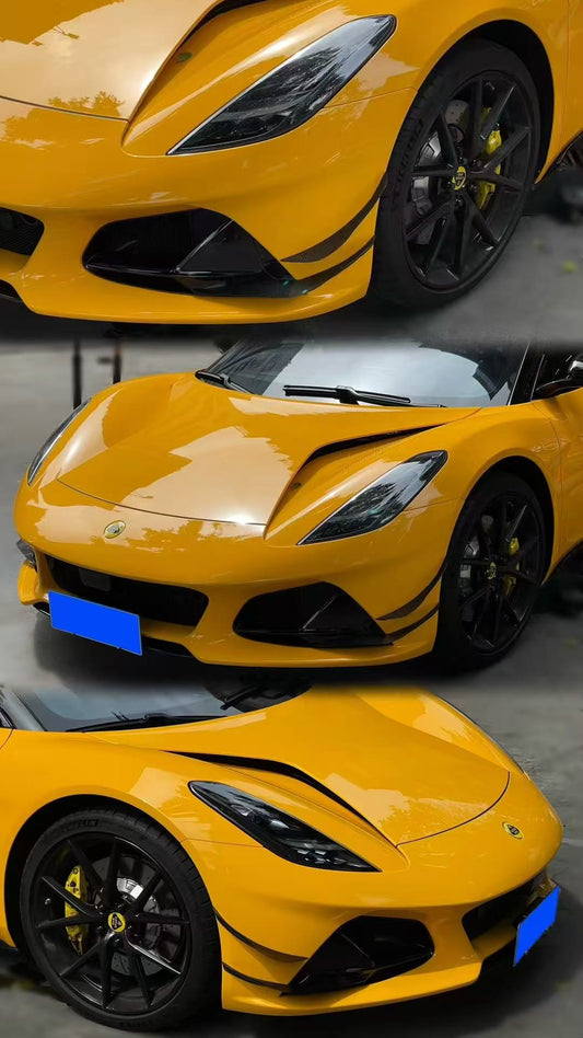 Lotus Emira 3.6 V6 2.0 Four-cylinder 2022-ON with Aftermarket Parts - AE Front Canards Carbon Fiber from ArmorExtend