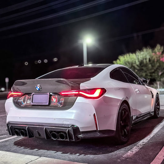 BMW M3 G80 & M4 G82 2021-ON & 3 Series 330i M340i (Fits Both Pre-LCI & LCI) 2019 2020 2021 2022 2023 2024 & 4 Series G22 430i M440i 2020 2021 2022 2023 2024 with Aftermarket Parts - ART Style Trunk Lid Carbon Fiber from ArmorExtend