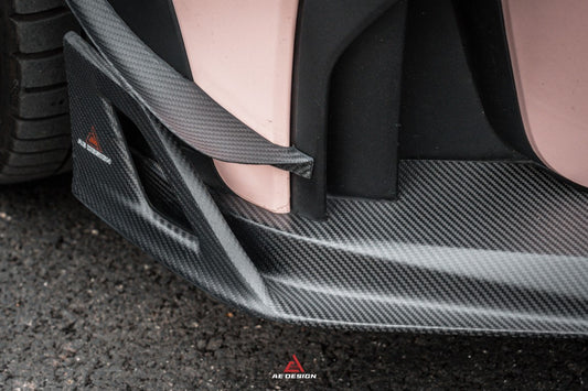 MINI Cooper JCW (John Cooper Works) F56 LCI 2022 2023 2024 with Aftermarket Parts - AE Style Front Canards Carbon Fiber from ArmorExtend