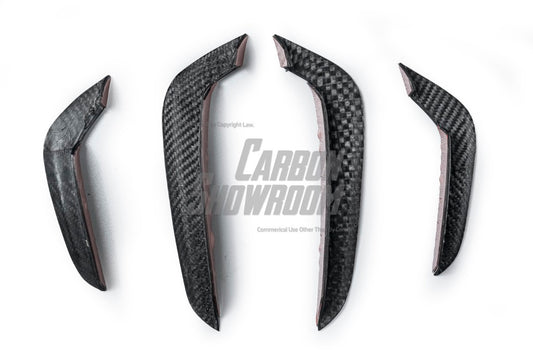 Mercedes Benz C-Class C300 (with sport-package bumper) W206 2021 2022 2023 2024 with Aftermarket Parts - AE Front Canards Carbon Fiber from ArmorExtend