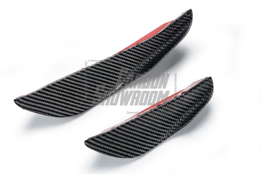 Mercedes Benz C-Class C63S C63 AMG W205 Coupe Convertible 2015 2016 2017 2018 2019 2020 2021 2022 2023 (suitable for both pre-facelift and facelift) with Aftermarket Parts - AE Front Canards Carbon Fiber from ArmorExtend