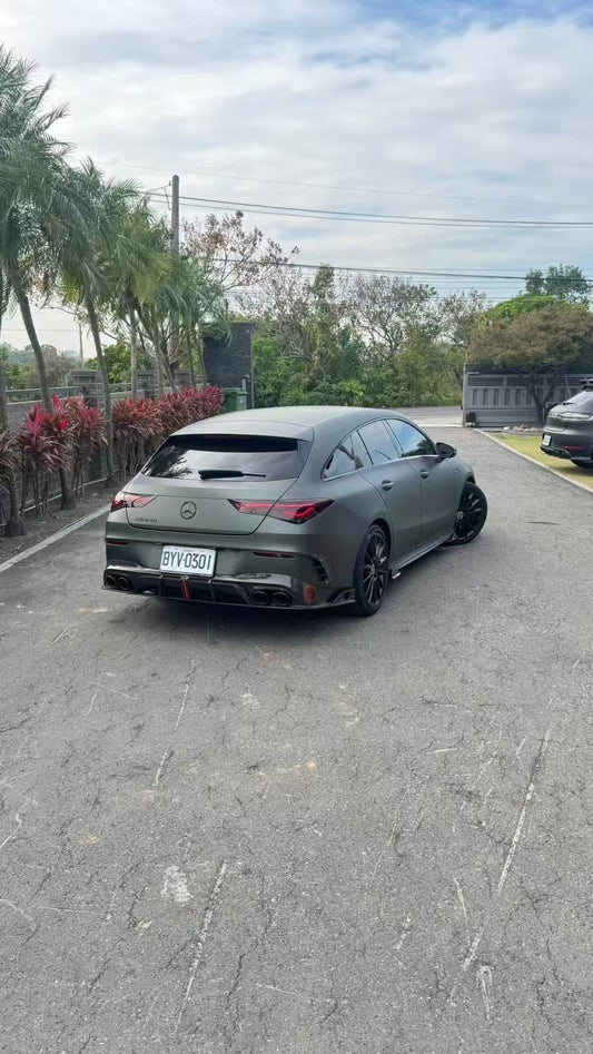 Mercedes Benz CLA45 CLA45S C118 2020 2021 2022 2023 2024 & CLA35 C118 2020 2021 2022 2023 2024 & CLA250 (With Sport Package Bumper) C118 2020 2021 2022 2023 2024 with Aftermarket Parts - AE Rear Diffuser Carbon Fiber from ArmorExtend