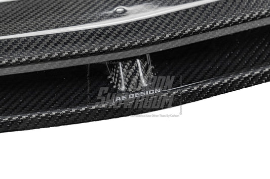 Mercedes Benz CLA45 CLA45S C118 2022 2023 2024 with Aftermarket Parts - AE Front Lip Carbon Fiber from ArmorExtend