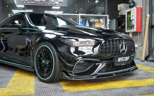 Mercedes Benz CLE-Class AMG CLE 53 C236 A236 2024-ON with Aftermarket Parts - AE Style Front Canards Dry Pre-preg Carbon Fiber from?ArmorExtend