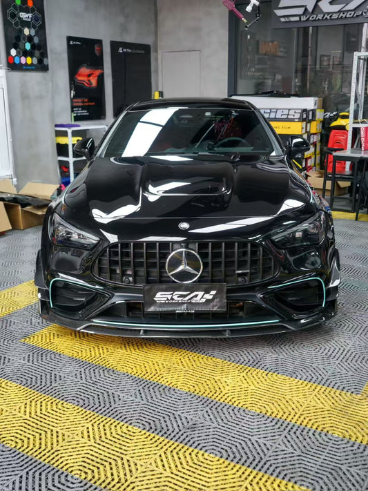 Mercedes Benz CLE-Class AMG CLE 53 C236 A236 2024-ON with Aftermarket Parts - AE Style Front Canards Dry Pre-preg Carbon Fiber from?ArmorExtend