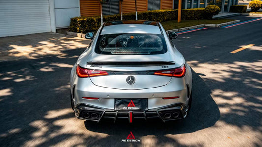 Mercedes Benz CLE-Class AMG CLE 53 C236 A236 2024-ON with Aftermarket Parts - AE Style ear Lip Spoiler Dry Pre-preg Carbon Fiber from?ArmorExtend