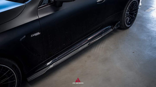 Mercedes Benz CLE-Class AMG CLE 53 C236 A236 2024-ON with Aftermarket Parts - AE StyleSide Skirts Dry Pre-preg Carbon Fiber from ArmorExtend