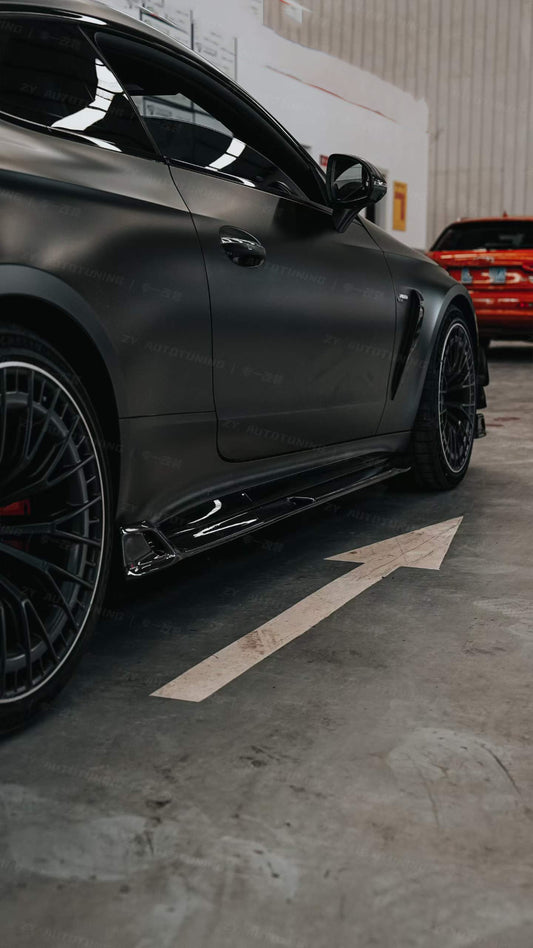 Mercedes Benz CLE-Class AMG CLE 53 C236 A236 2024-ON with Aftermarket Parts - AE StyleSide Skirts Dry Pre-preg Carbon Fiber from ArmorExtend