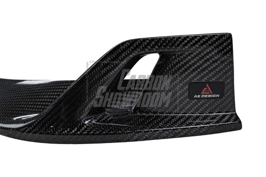 Mercedes Benz E63 W213 2021 2022 2023 2024 with Aftermarket Parts - AE Front Lip Carbon Fiber from ArmorExtend