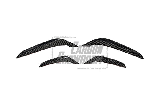 Mercedes Benz E63 E63S W213 2021 2022 2023 2024 with Aftermarket Parts - AE Front Canards Carbon Fiber from ArmorExtend