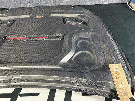Mercedes Benz E63 E63S W213 2017 2018 2019 2020 2021 2022 2023 2024 with Aftermarket Parts - AE Hood Bonnet Carbon Fiber from ArmorExtend