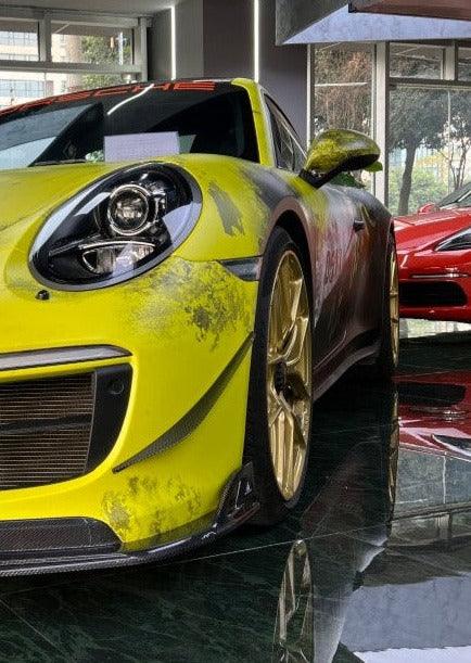 Porsche 911 991.2 Carrera GTS/4 GTS 2015 2016 2017 2018 2019 with Aftermarket Parts - AE Style Front Canards Carbon Fiber from ArmorExtend