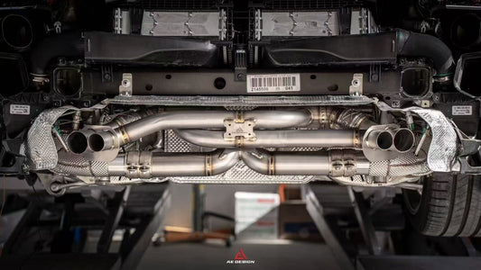 Porsche 911 992.1 Carerra Base/S/T/4/4S/GTS 2020-2024 & 992.2 Carerra Base/S/T 2025-ON with Aftermarket Parts - Axle-back Exhaust with Valve Stainless Steel / Titanium from ArmorExtend