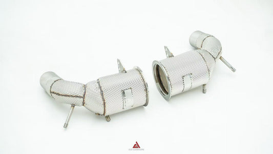 Porsche 911 992.1 Carerra Base/S/T/4/4S/GTS 2020 2021 2022 2023 2024 & 992.2 Carerra Base/S/T 2025-ON with Aftermarket Parts - 200 & 300 & 400 CELL Downpipe Stainless Steel / Titanium from ArmorExtend