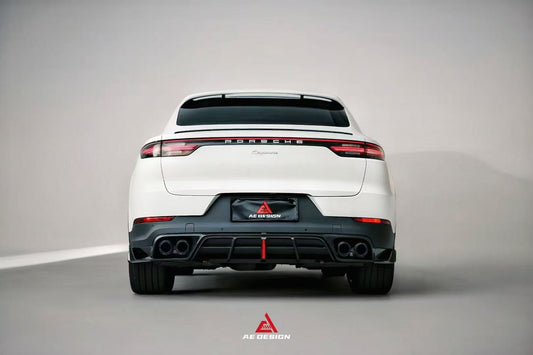 Porsche Cayenne Coupe 9Y0 9Y0.1 9Y0.2 9Y3 9Y3.1 9Y3.2 Base/S/Turbo/E-Hybrid 2019-ON with Aftermarket Parts - AE Rear Diffuser & Rear Canards Pre-preg Carbon Fiber from ArmorExtend