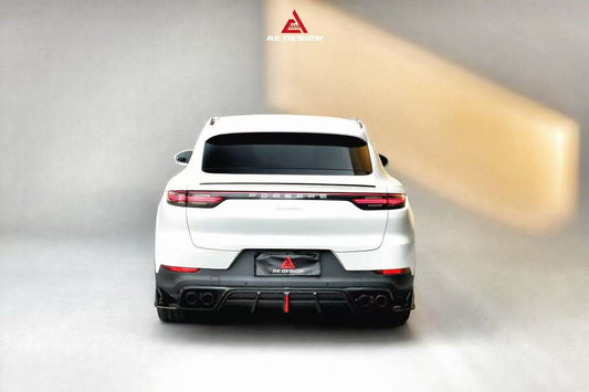 Porsche Cayenne Coupe 9Y0 9Y0.1 9Y0.2 9Y3 9Y3.1 9Y3.2 Base/S/Turbo/E-Hybrid 2019-ON with Aftermarket Parts - AE Rear Diffuser & Rear Canards Pre-preg Carbon Fiber from ArmorExtend