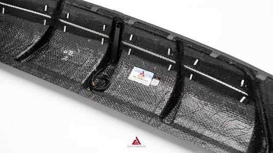 Porsche Cayenne Coupe 9Y0 9Y0.1 9Y0.2 9Y3 9Y3.1 9Y3.2 Base/S/Turbo/E-Hybrid 2019-ON with Aftermarket Parts - AE Rear Diffuser & Rear Canards Pre-preg Carbon Fiber from ArmorExtend