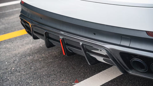 Porsche Cayenne Coupe 9Y0 9Y0.1 9Y0.2 9Y3 9Y3.1 9Y3.2 Base/S/Turbo/E-Hybrid 2019 2020 2021 2022 2023 2024 with Aftermarket Parts - AE Rear Diffuser & Rear Canards Carbon Fiber from ArmorExtend