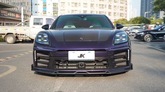 Porsche Panamera 976 Base 4 4S E-Hybird GTS Turbo 2024-ON with Aftermarket Parts - AE Desgin ART Hood Carbon Fiber from ArmorExtend