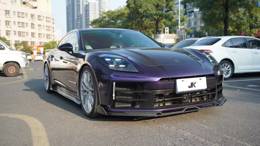 Porsche Panamera 976 Base 4 4S E-Hybird GTS Turbo 2024-ON with Aftermarket Parts - AE Desgin ART Hood Carbon Fiber from ArmorExtend