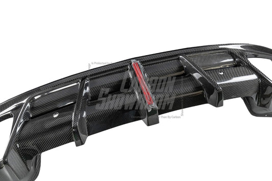 Porsche Panamera 976 Base 4 4S E-Hybird GTS Turbo 2024-ON with Aftermarket Parts - AE Desgin ART Rear Diffuser Carbon Fiber from ArmorExtend