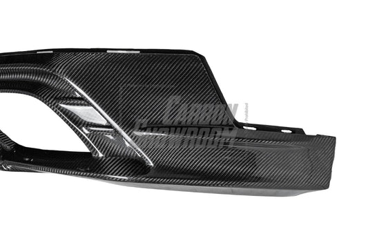 Porsche Panamera 976 Base 4 4S E-Hybird GTS Turbo 2024-ON with Aftermarket Parts - AE Desgin ART Rear Diffuser Carbon Fiber from ArmorExtend