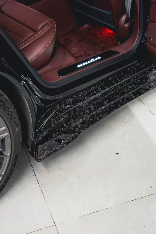 Porsche Panamera 976 Base 4 4S E-Hybird GTS Turbo 2024-ON with Aftermarket Parts - AE Desgin ART Side Skirts Carbon Fiber from ArmorExtend