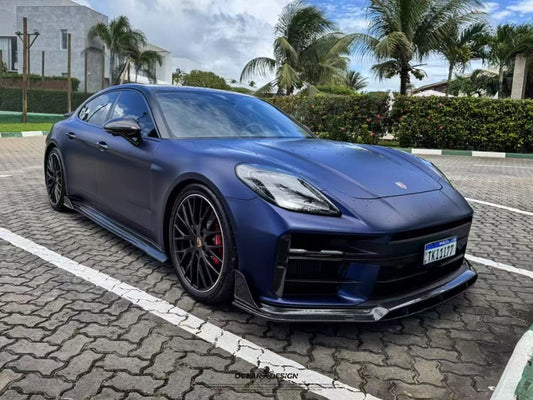 Porsche Panamera 976 Base 4 4S E-Hybird GTS Turbo 2024-ON with Aftermarket Parts - AE Desgin ART Side Skirts Carbon Fiber from ArmorExtend