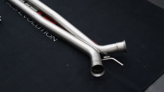 Porsche Panamera 976 E-Hybird 2024-ON with Aftermarket Parts - Midpipe Exhaust Stainless Steel / Titanium from ArmorExtend